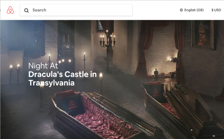 Airbnb Dracula's Castle
