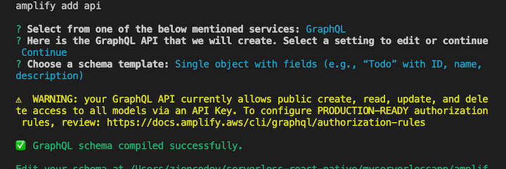 Amplify Selecting Preferred Service GraphQL