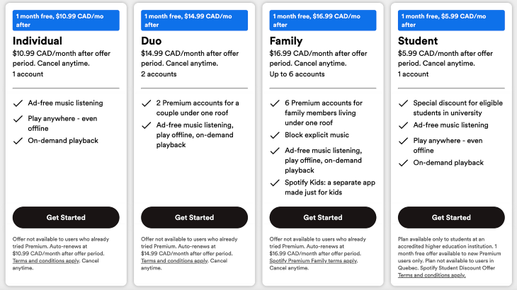 Box Pricing Page