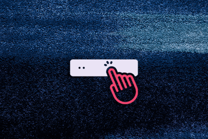 A Red Hand Clicking a Digital Button