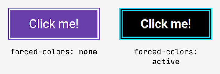 Button Styles Forced-Colors Windows Default Settings