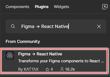 Search Results For Figma → React Native Plugin