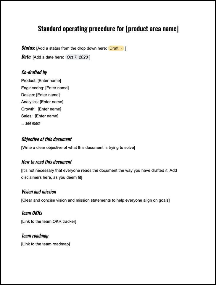 How to write standard operating procedures (SOPs) with template