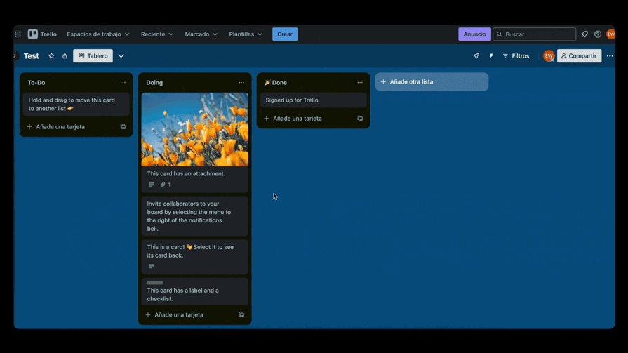 Cursor Shown Changing From Classic Pointer To Hand Icon When Hovering Over Draggable Trello Card