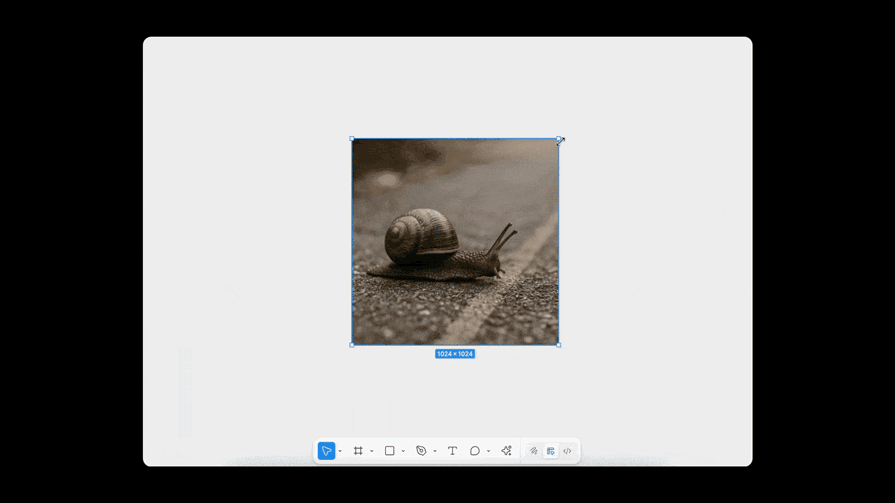Resizing A Figma Image By Dragging Corner Handles