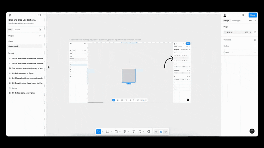 User Shown Reordering Layers In Figma By Dragging And Dropping In Layers List