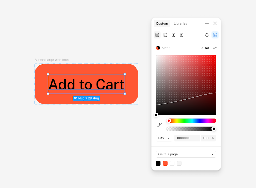 Screenshot Of New Figma Color Picker Feature For Testing Color Contrast