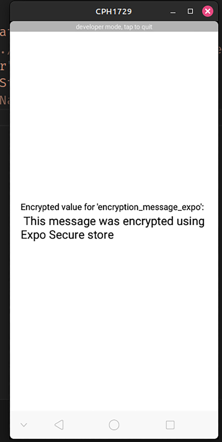 Expo SecureStore