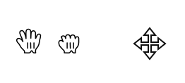 Hand and Arrow Icons