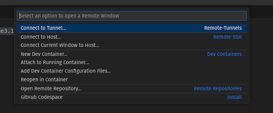 Vs Code Command Palette Open To Show Options Related To Working With Dev Containers