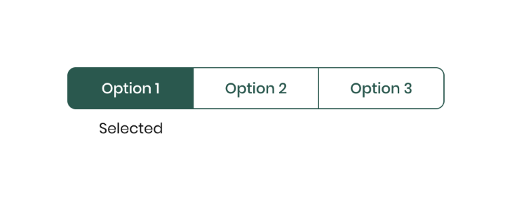 Three Button Options With One in the Selected State