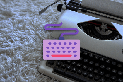 Keyboard Illustration Over a Typewriter Background