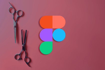 Figma Logo Next to Pair of Scissors