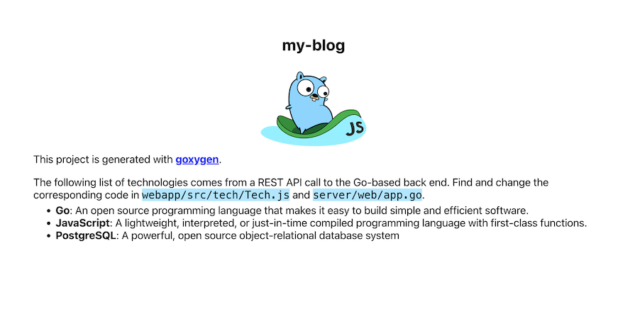 Generating Blog Project With Goxygen