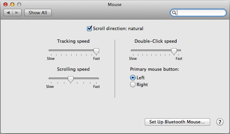 Apple Mouse Scroll Direction Settings