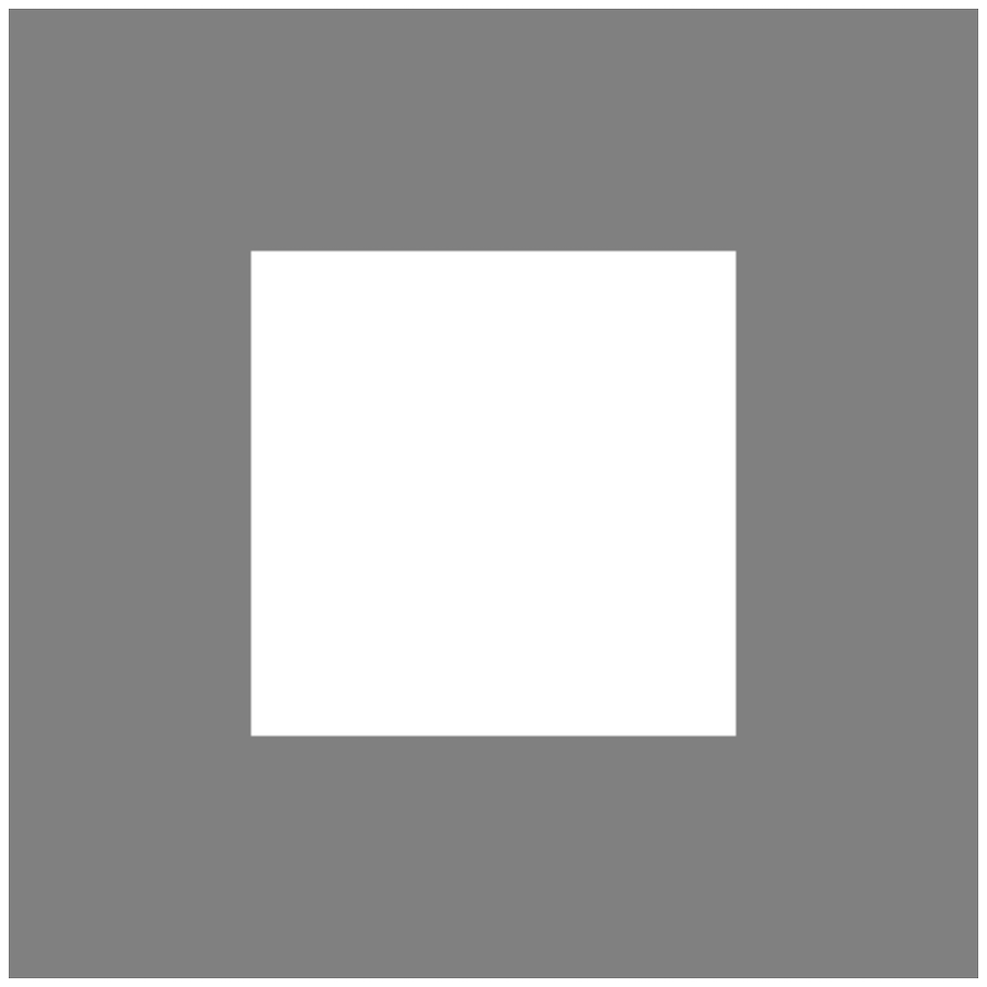 White Square On A Gray Canvas