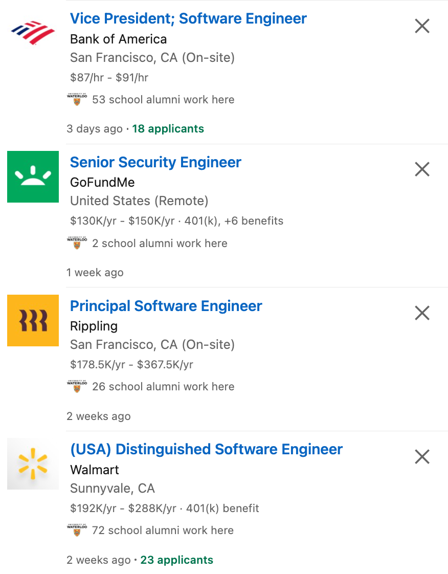 Job Listings with Visuals on Linkedin