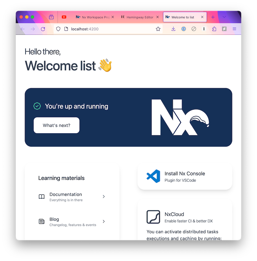 Nx Next.js App Homepage