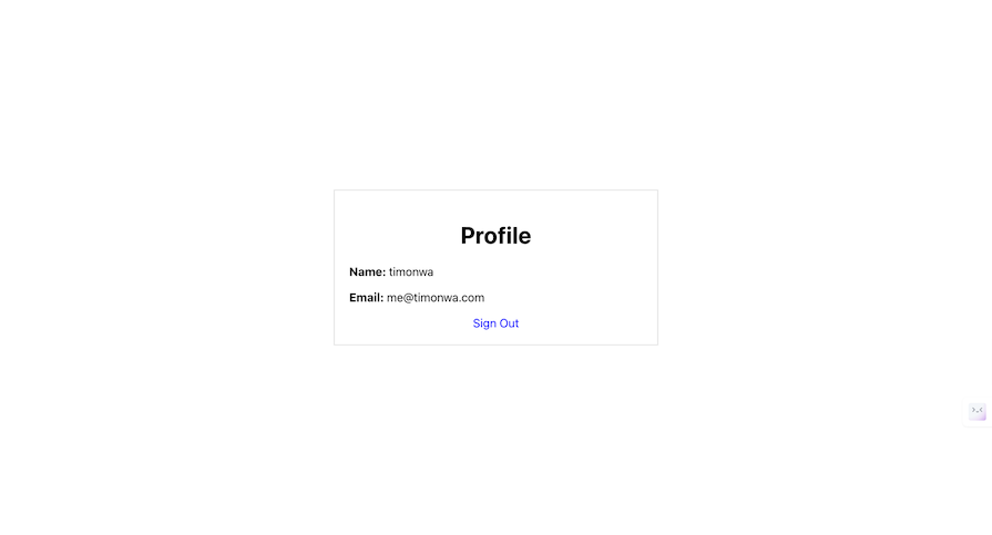 React Profile Page