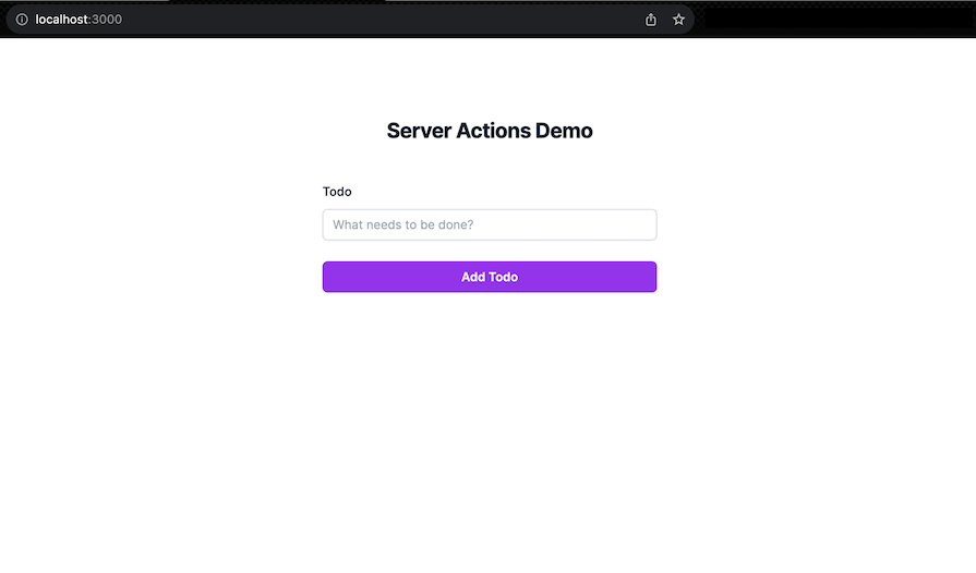 Server Actions Demo