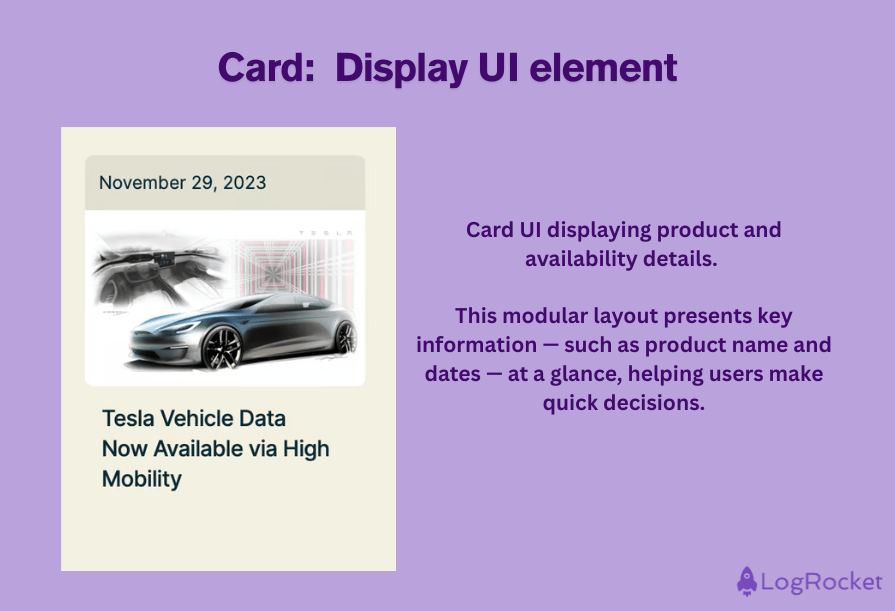 Card Display UI Element