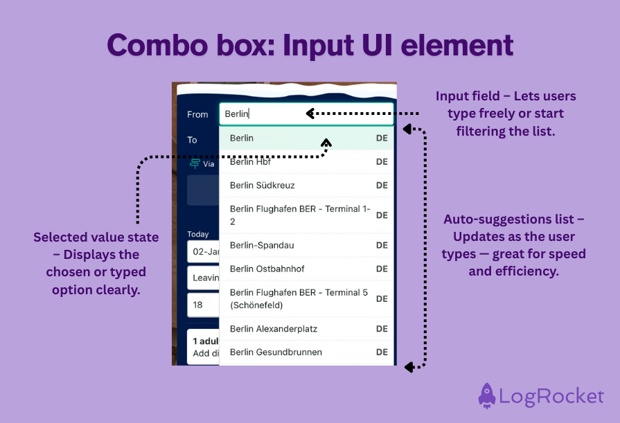 Combo Box Input UI Element