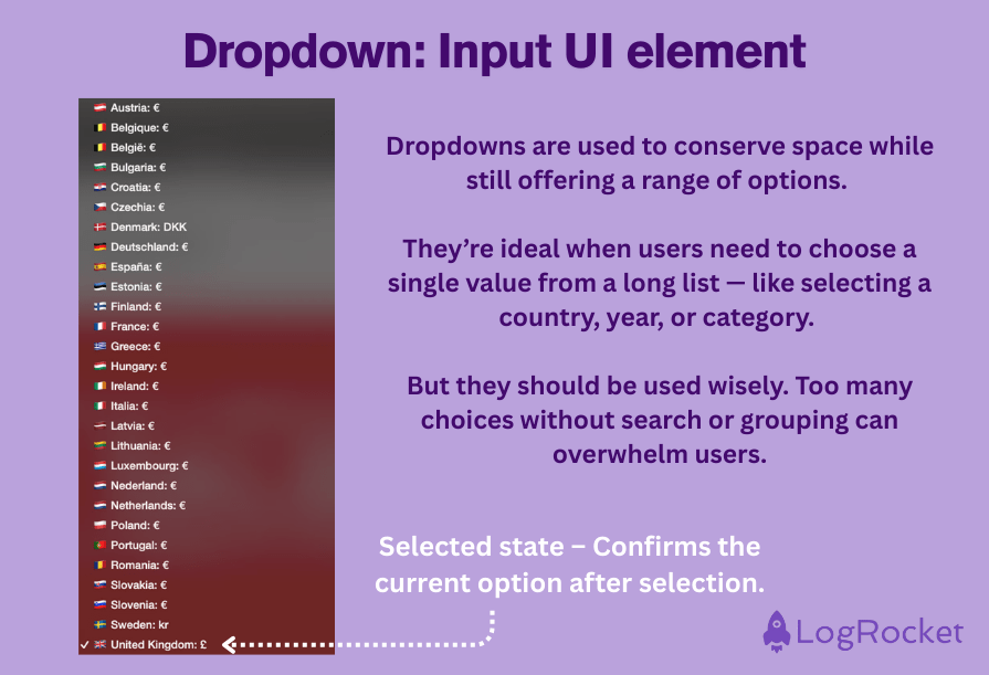 Dropdown Input UI Element