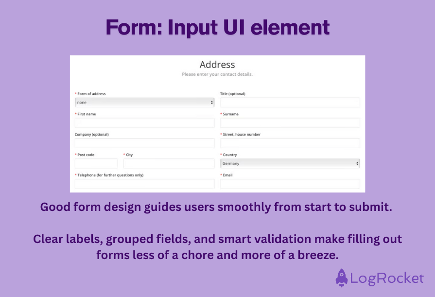 Form Input UI Element