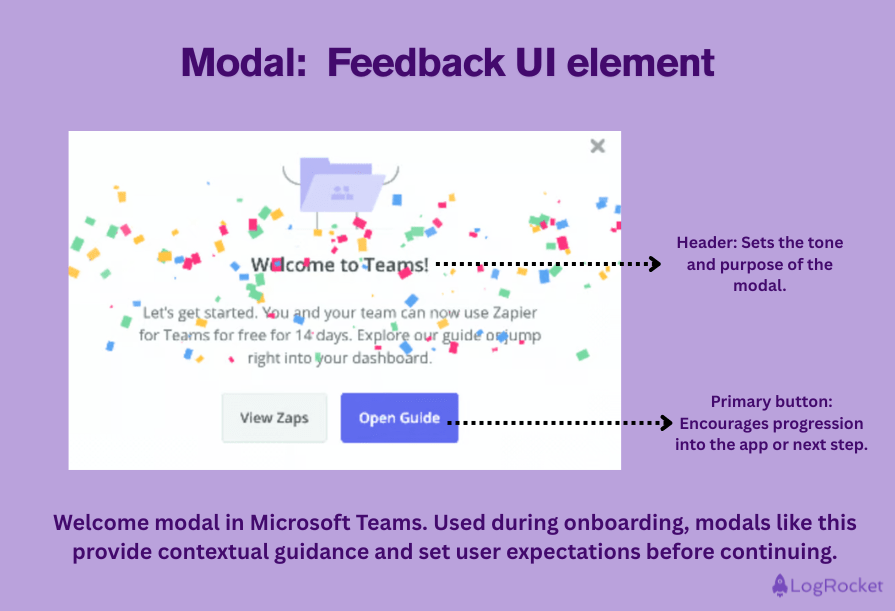 Modal Feedback UI Element
