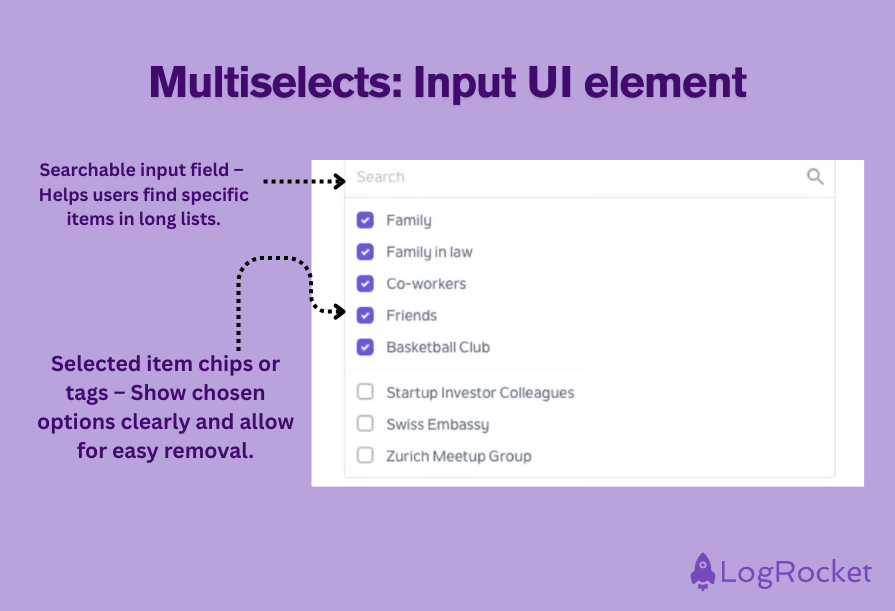 Multiselects Input UI Element