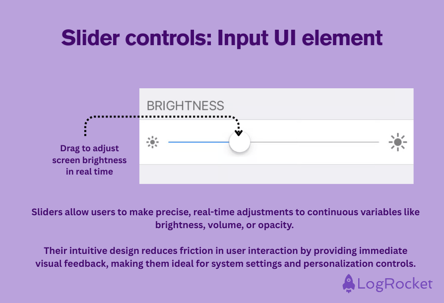 Slider Controls Input UI Element
