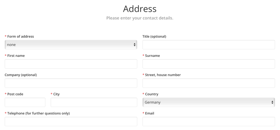 Address Form Example