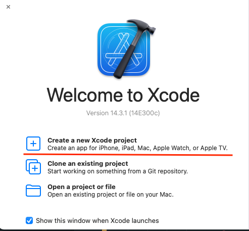 Creating A New Xcode Project