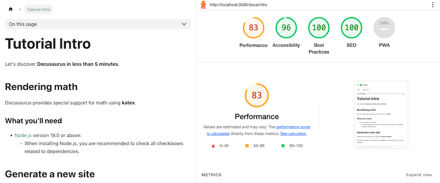Docusaurus Content Page Performance