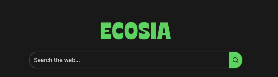 Ecosia Search Field