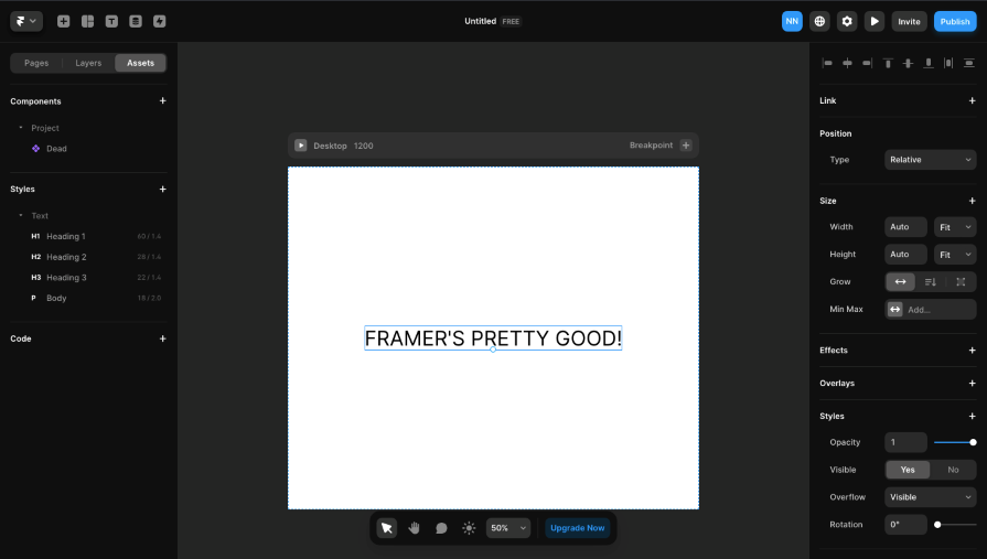 Framer's Pretty Good Text