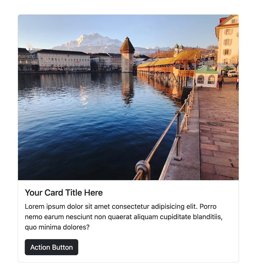 Bootstrap Card Component Showing Image Above Title, Text, And Button