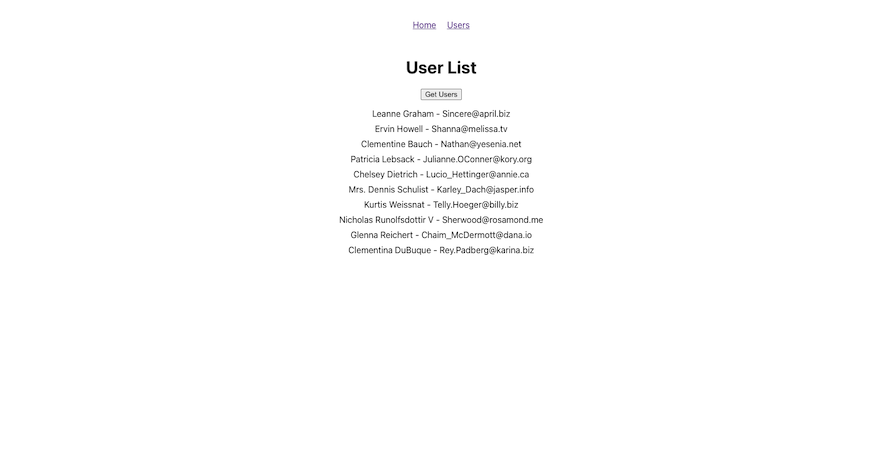 Viewing The User List In Our React App
