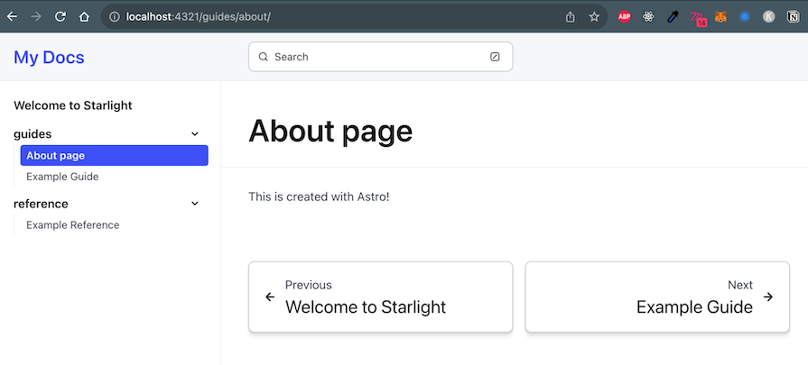 Starlight About Page