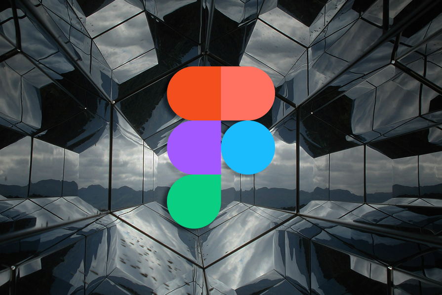 Figma Logo Over Mirrored Background