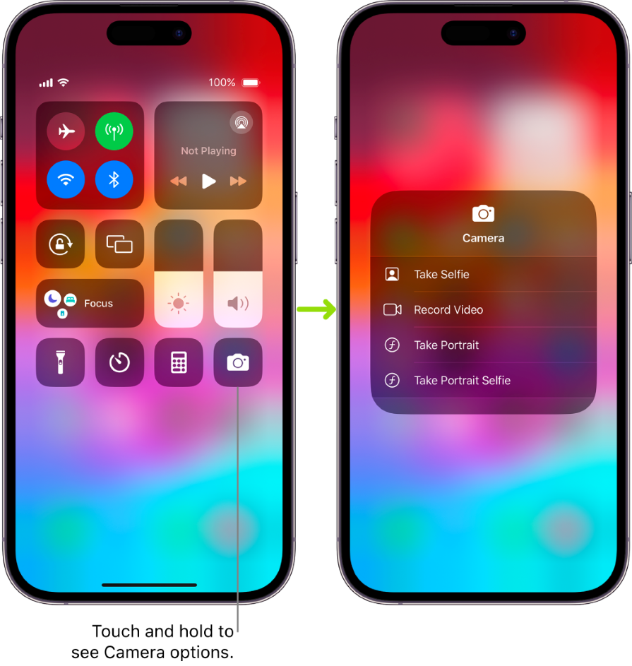 Apple iOS with Glassmorphic Effect