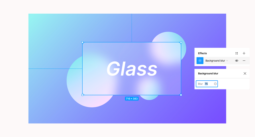 Background Blur for Glass Object