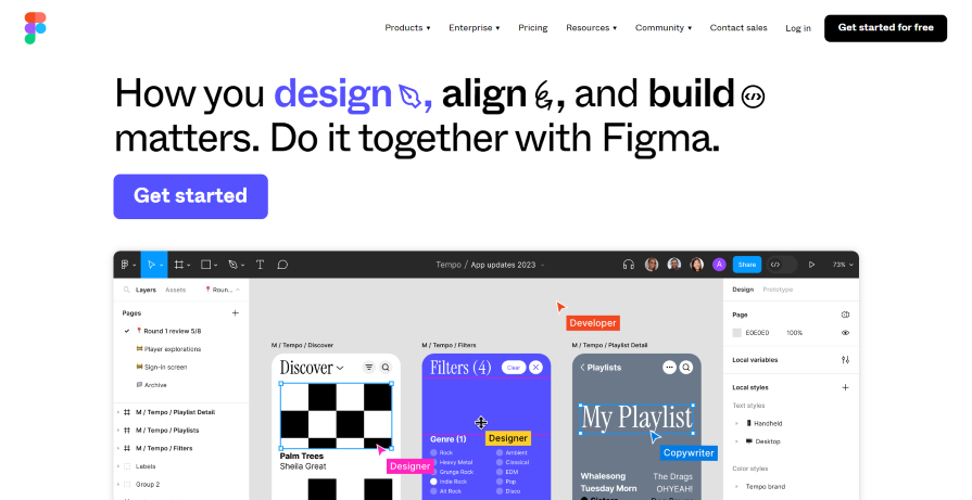 Figma Home Page Championing Collaboration
