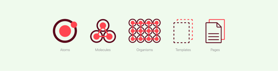 Five Atomic Design Icons