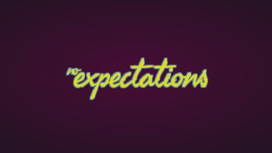 Graffiti Text No Expectations In Handwriting Font Styled With Css Text Shadow Property