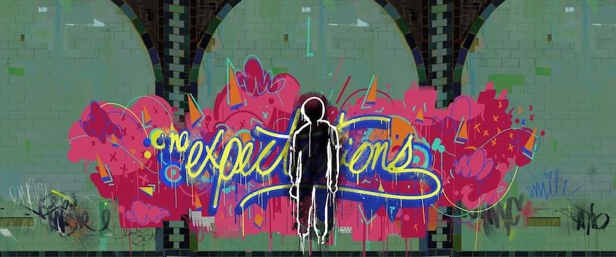 No Expectations Graffiti As Seen In First Spider Verse Movie