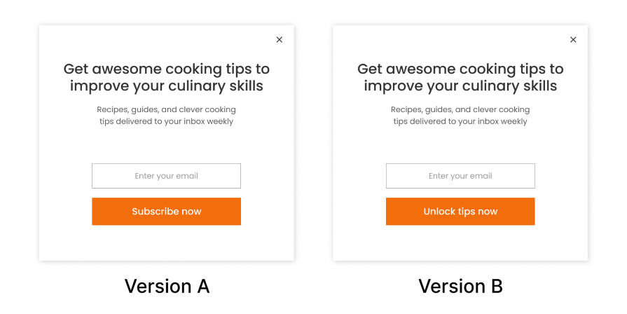 A/B Testing Two Signup Examples