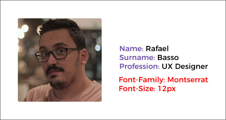 Font Specs for Profile
