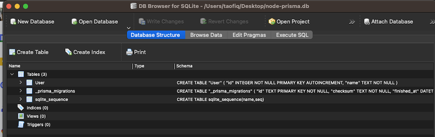 Reloaded Sqlite Database Showing A New Users Table Available For Interaction