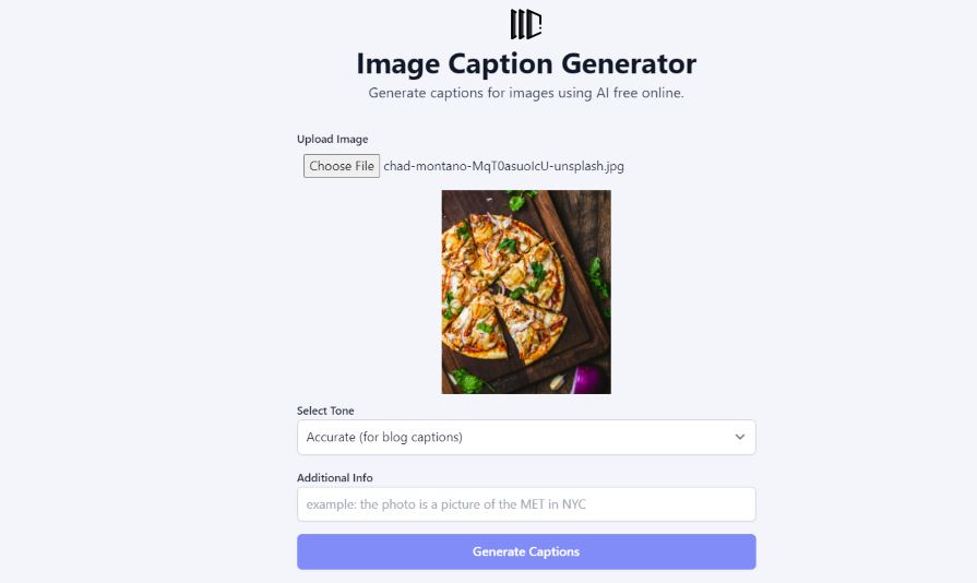 Generate Captions Button